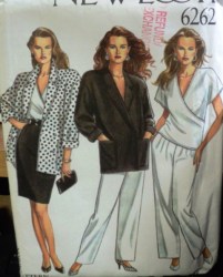 6262 NEW LOOK JACKET, SS FAUX WRAP BLOUSE, SKIRT, PANTS PATTERN 8-18 UNCUT